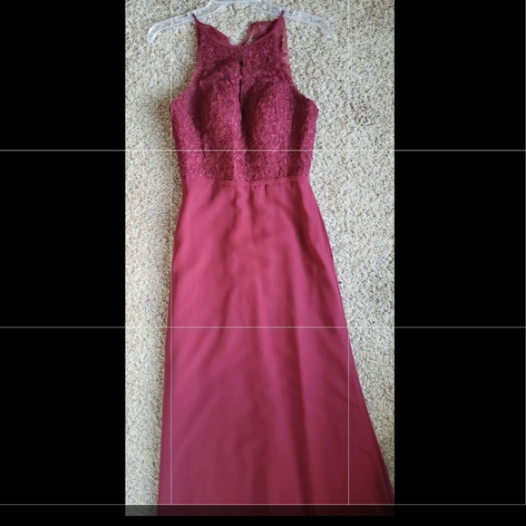 Burgandy Bridesmaids Dress - Picture 5 of 7